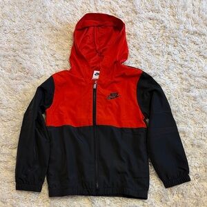Nike Black and Red Hooded Jacket